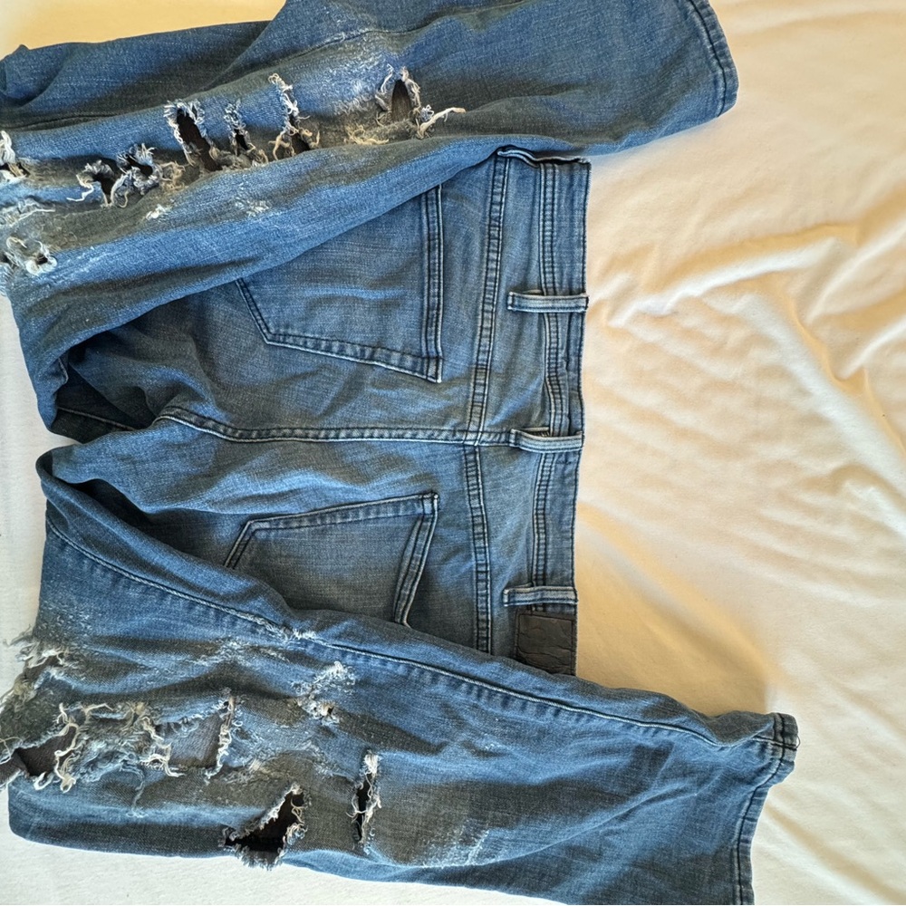 Chaps Ripped Denim Jeans - Picture 3 of 4